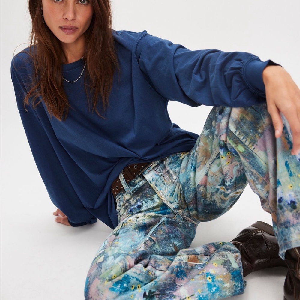 We the free perfect oversized long sleeve top